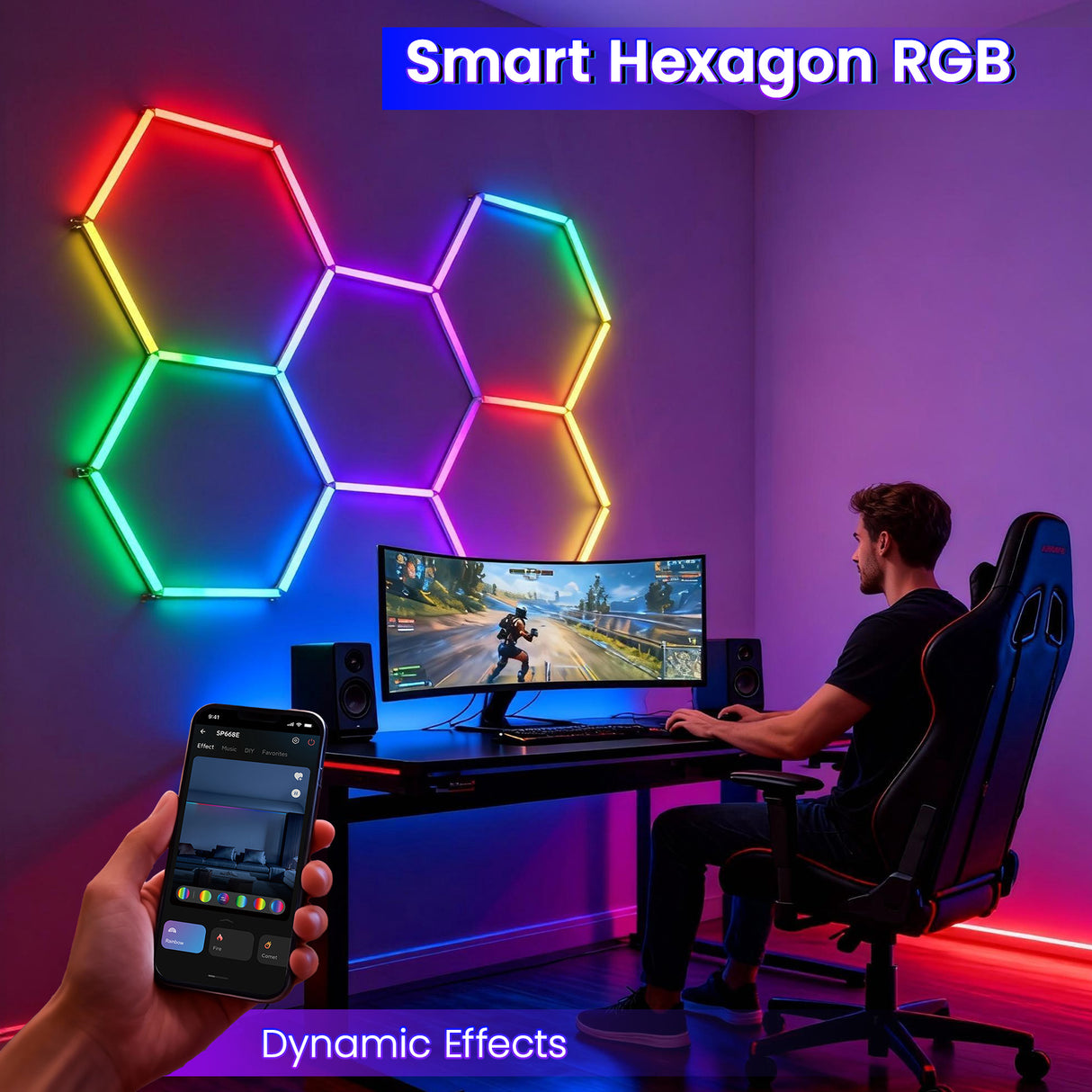 Smart Hexagon RGB - Dynamic Effects