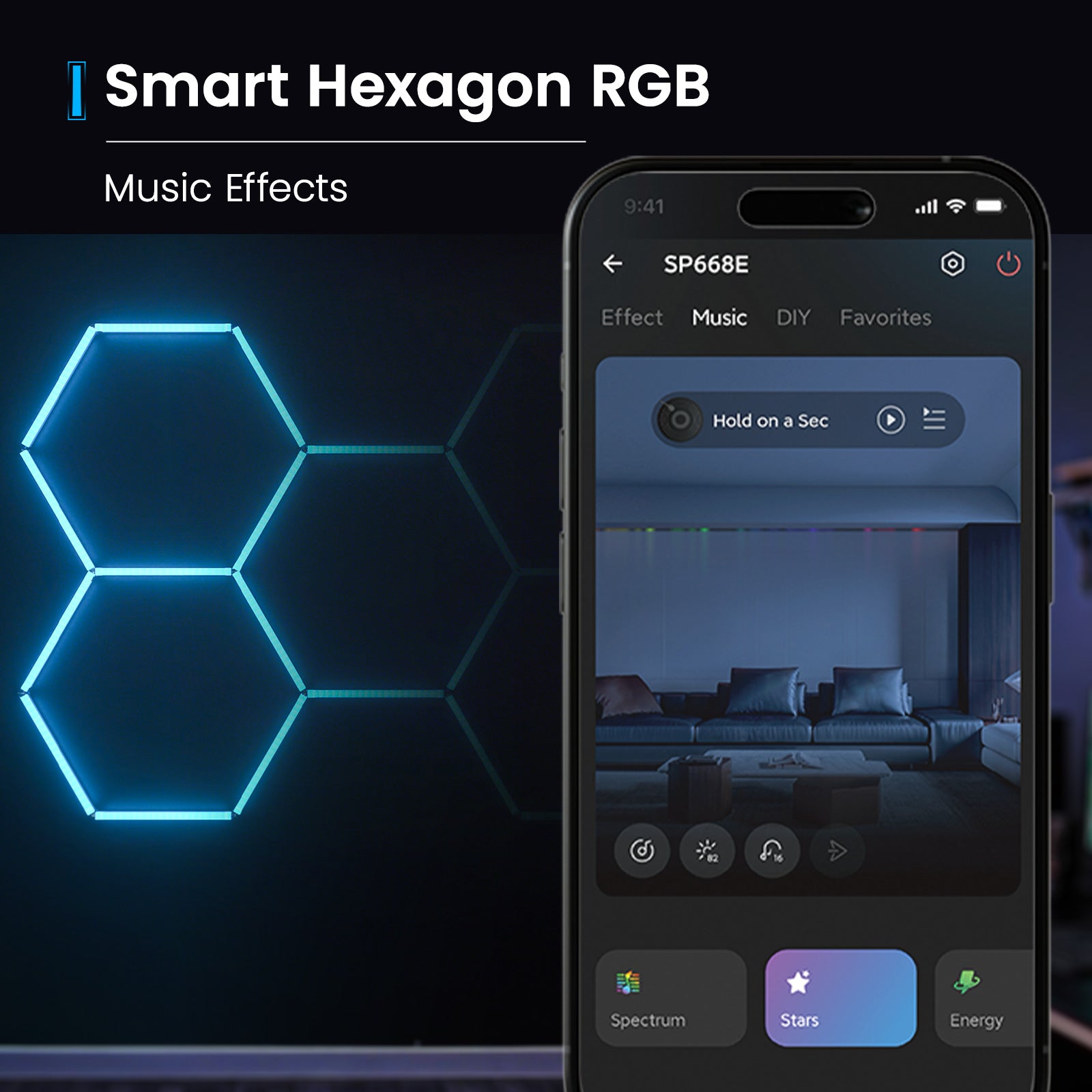 Smart Hexagon RGB - Music Effects