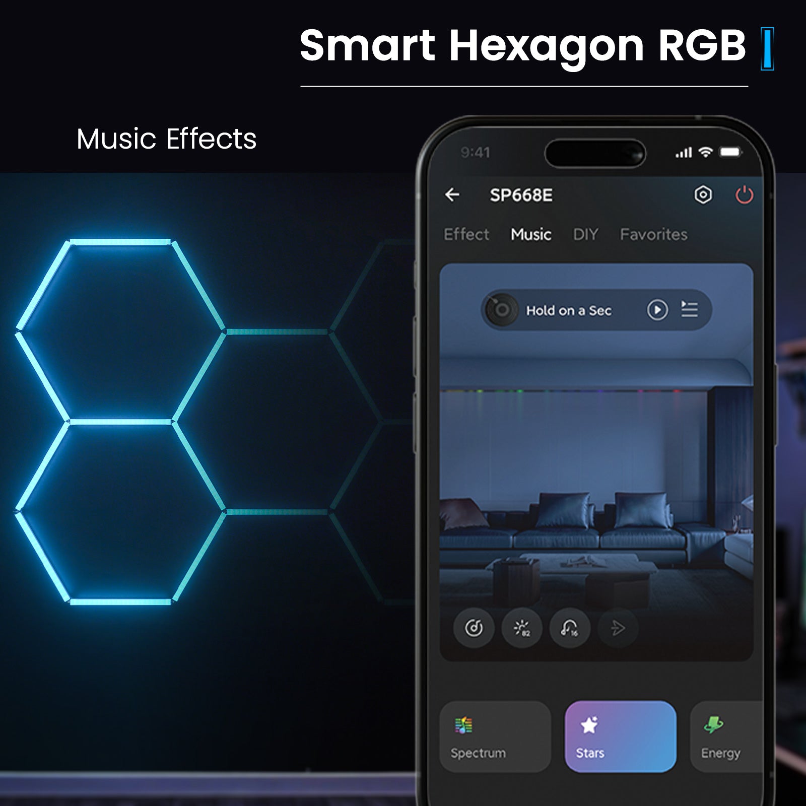 Smart Hexagon RGB - Music Effects