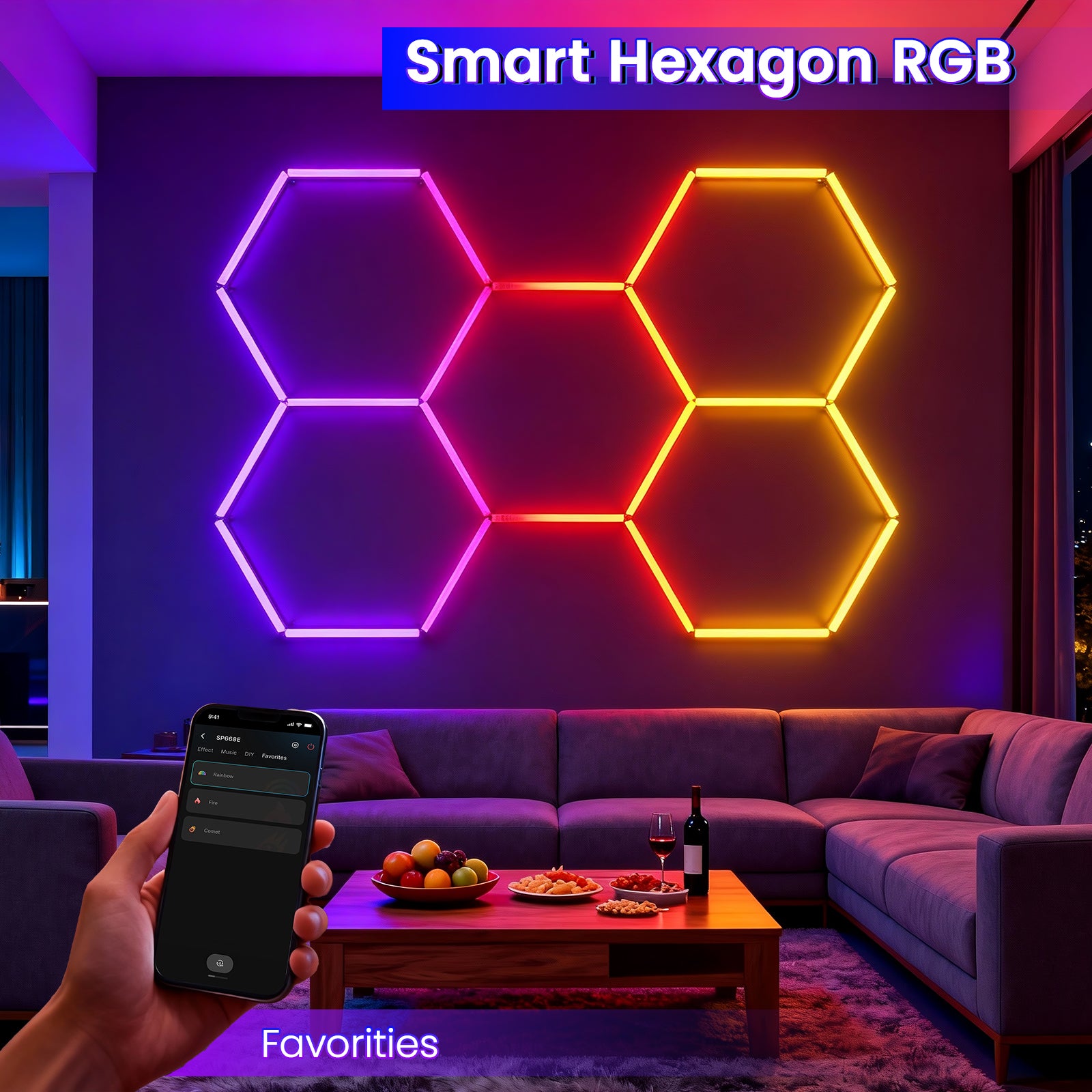Smart Hexagon RGB - Favorities