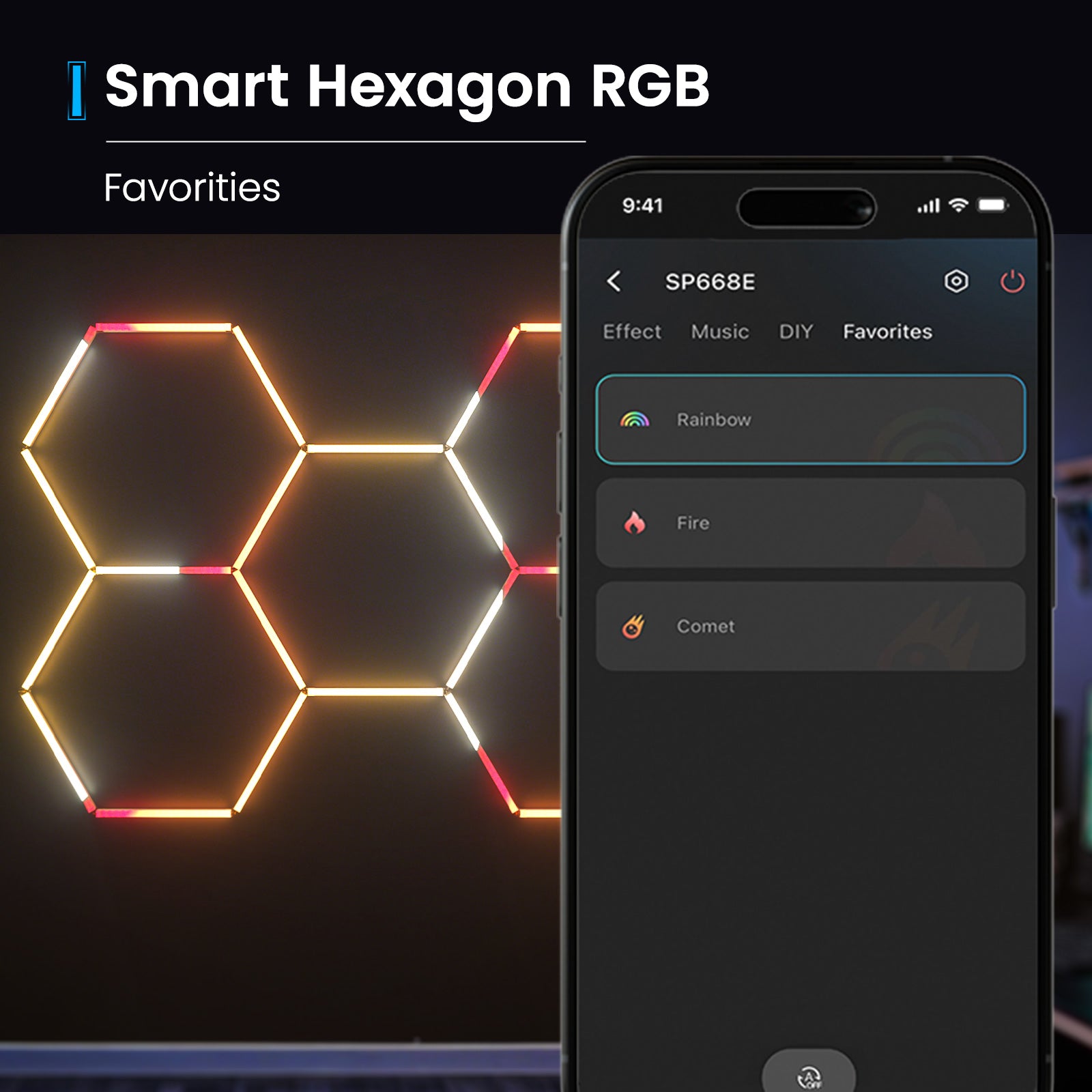 Smart Hexagon RGB - Favorities