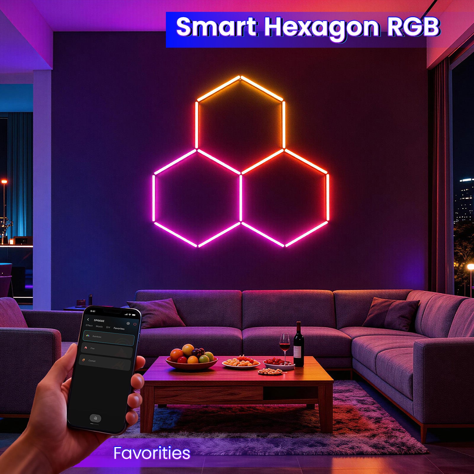 Smart Hexagon RGB - DIY Effects