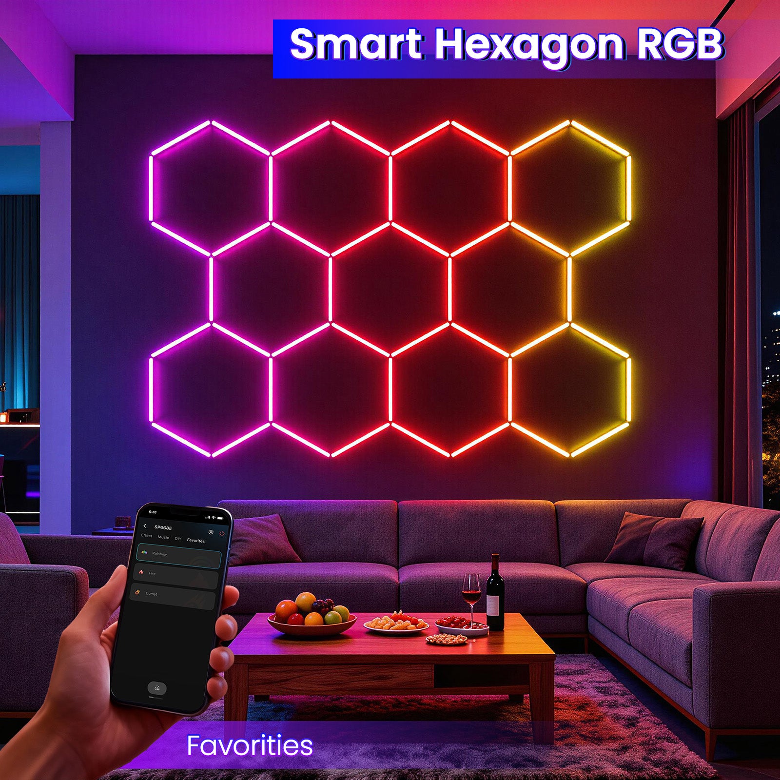 Smart Hexagon RGB - Favorities