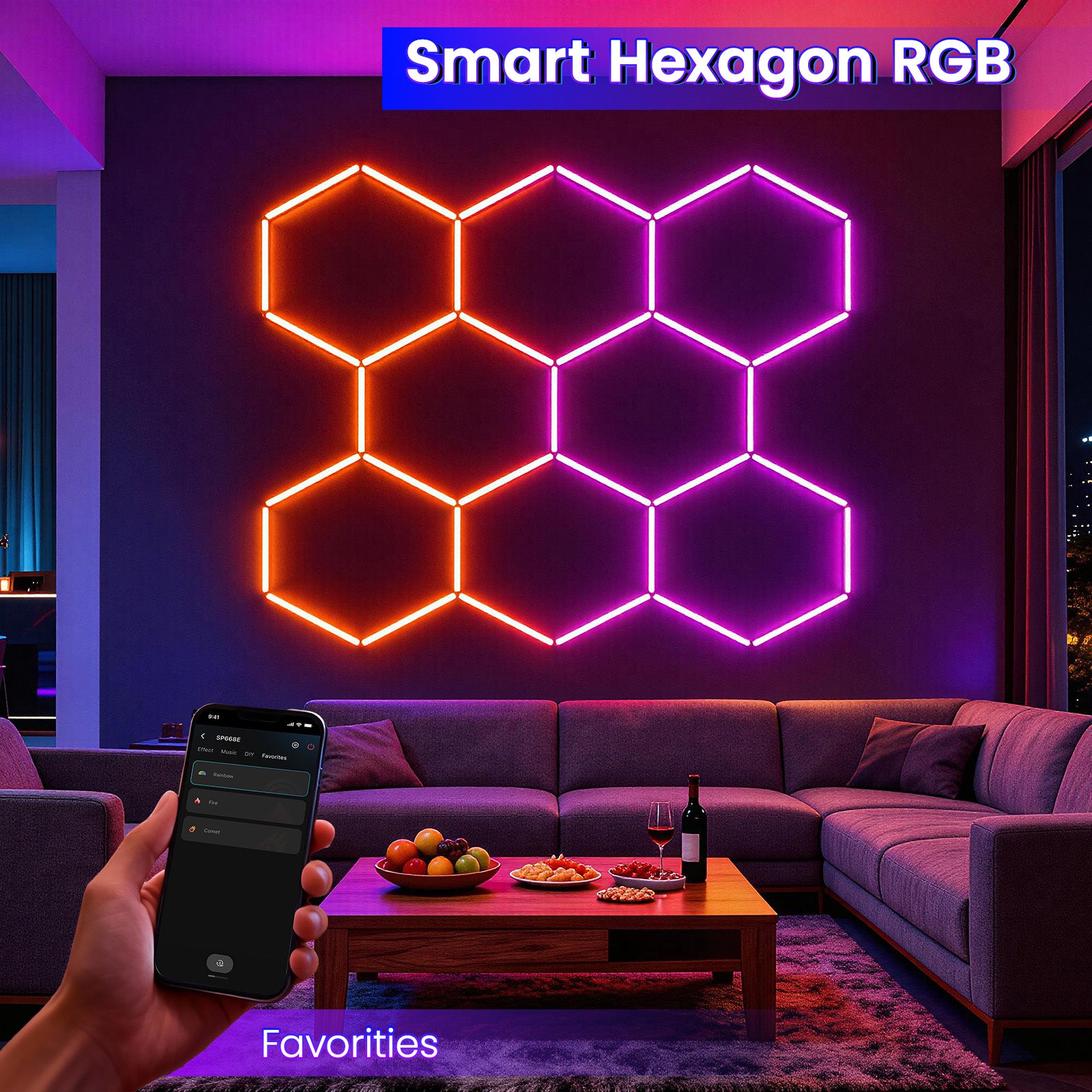 Smart Hexagon RGB - Favorities