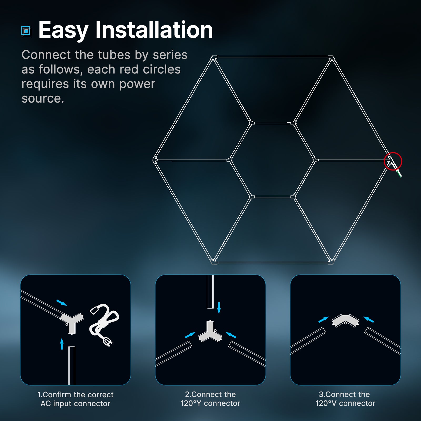 AstraHex LED light wall installation Gen 2