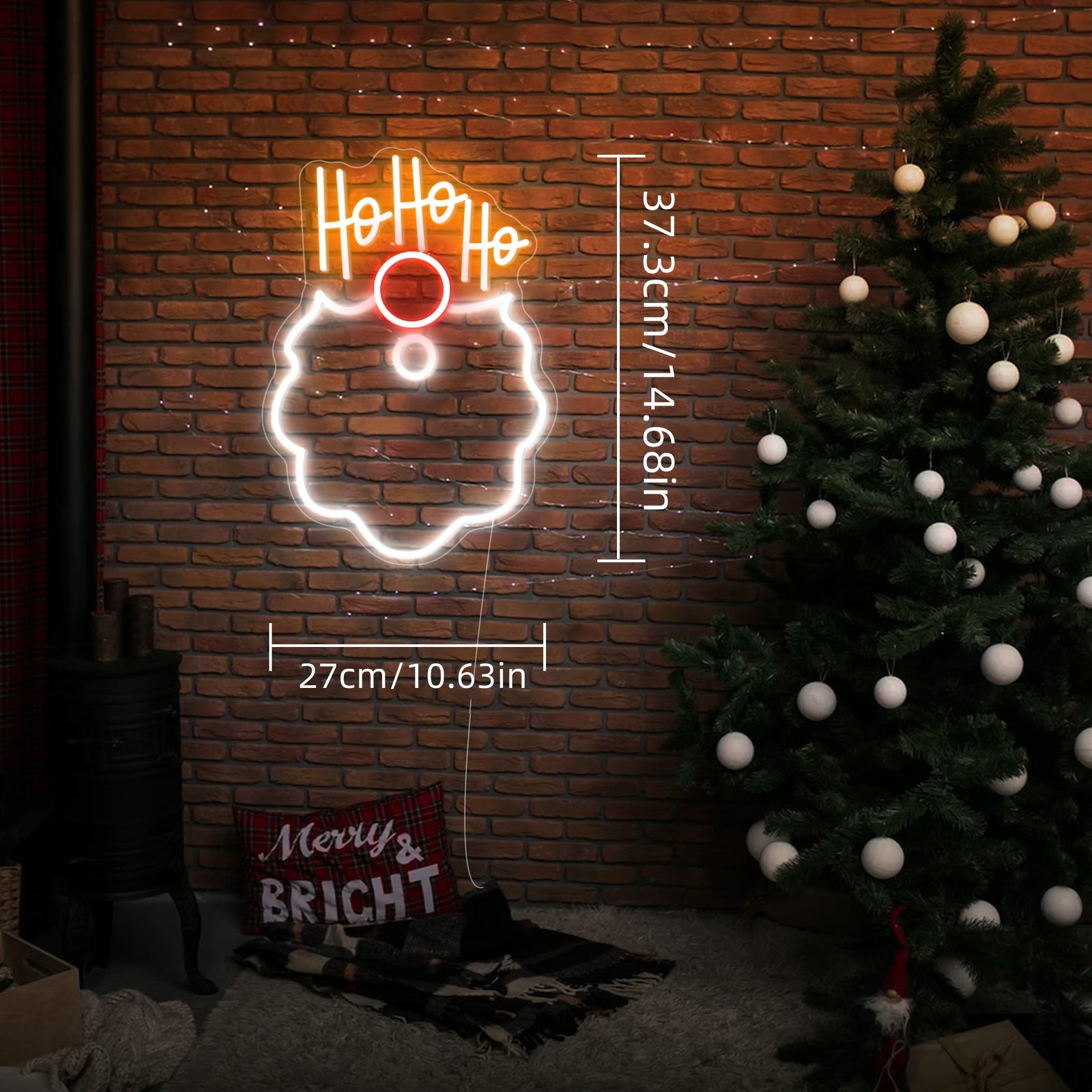 Christmas Santa Claus neon light sign