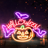 Neon light up signs – spooky Pumpkin custom neon for Halloween decor