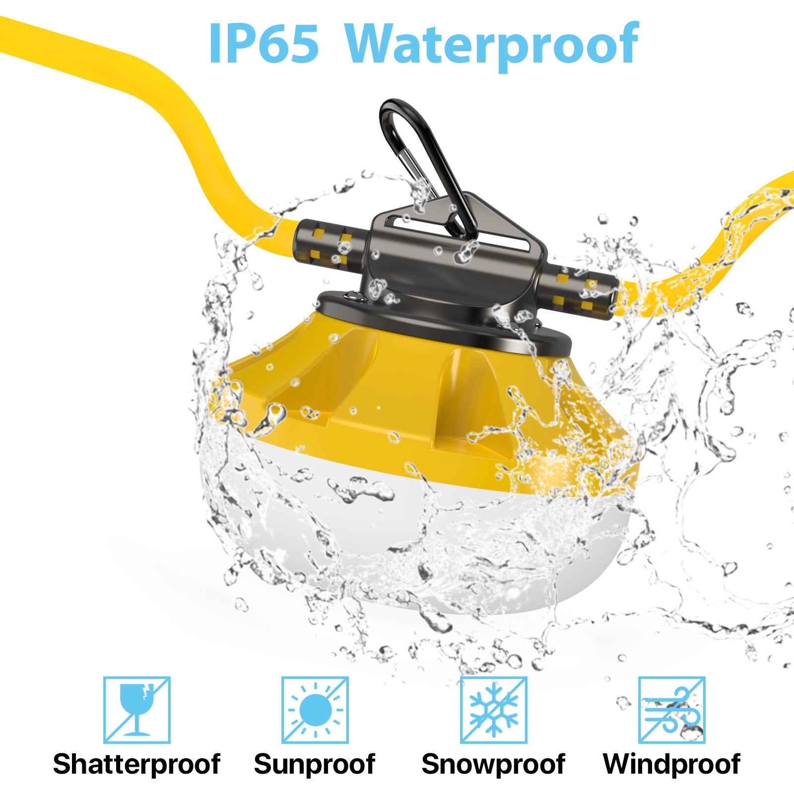 Hyperlite LED Construction String Light, IP65 Waterproof, Durable