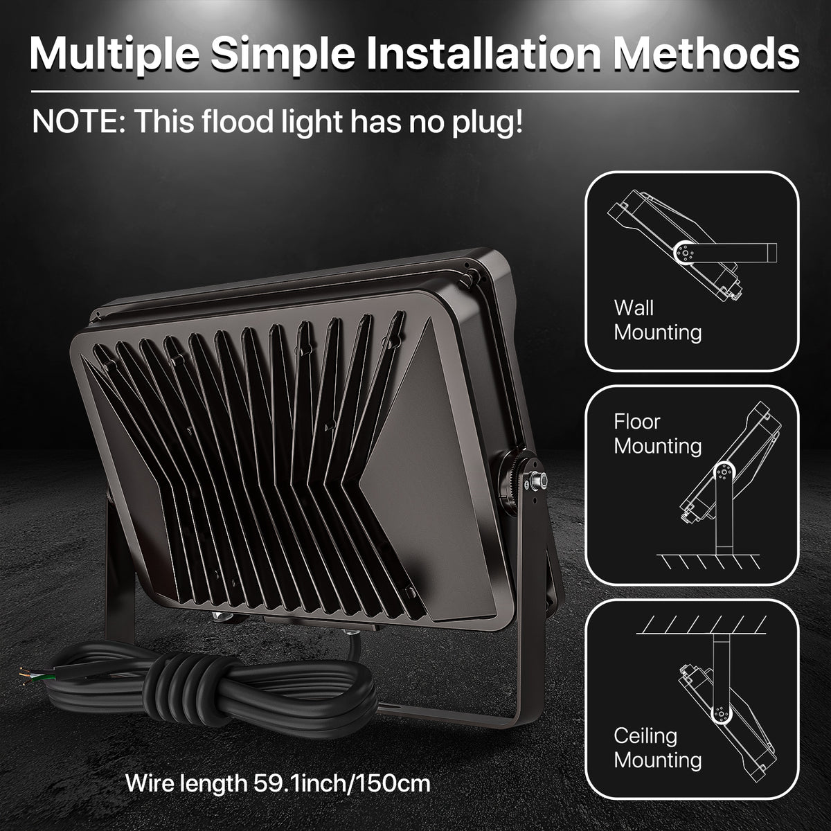 Hyperlite Led Installation Hyperlite LED Flood Light with Photocell | 150W