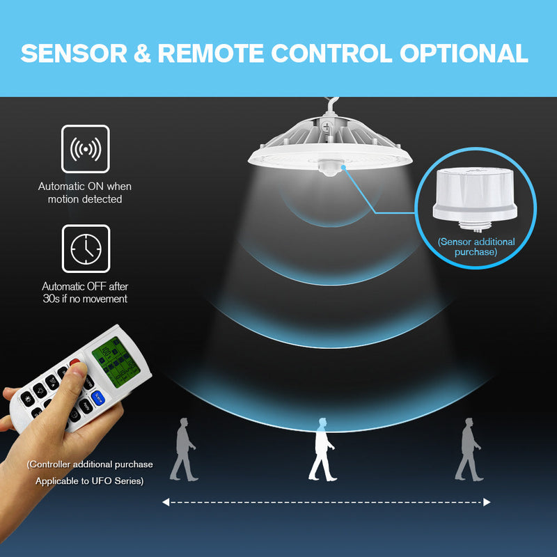 UFO High Bay Light with sensor and remote control options