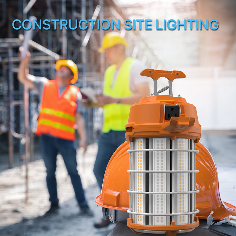 Construction site lighting with LED work light