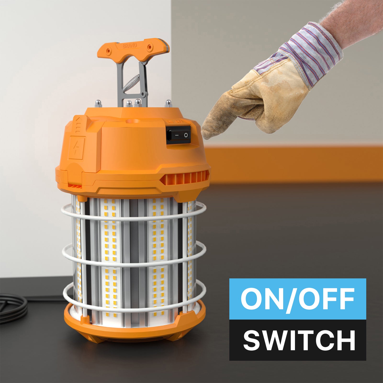 LED work light with ON/OFF switch, portable and durable