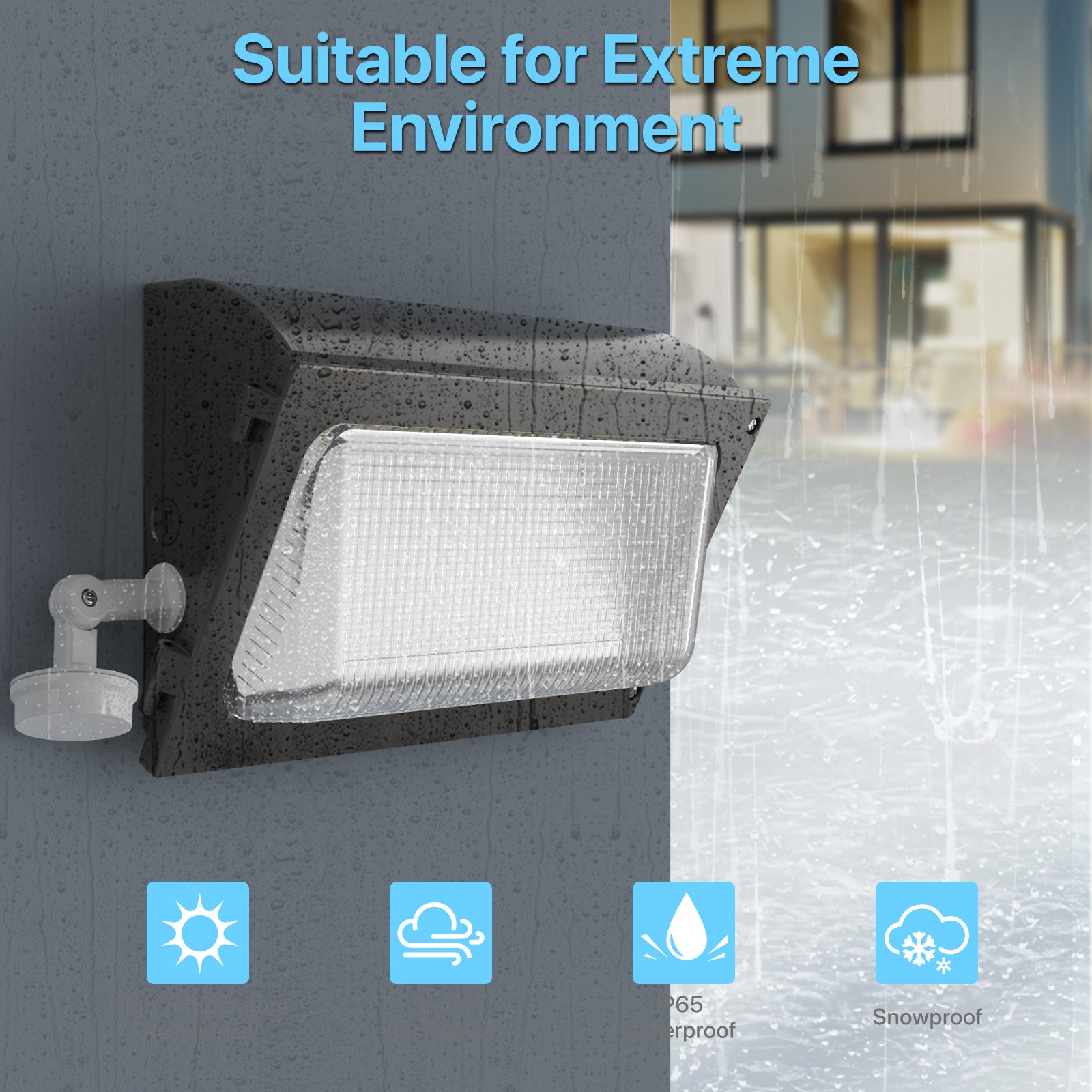 LED wall pack lights with motion sensor