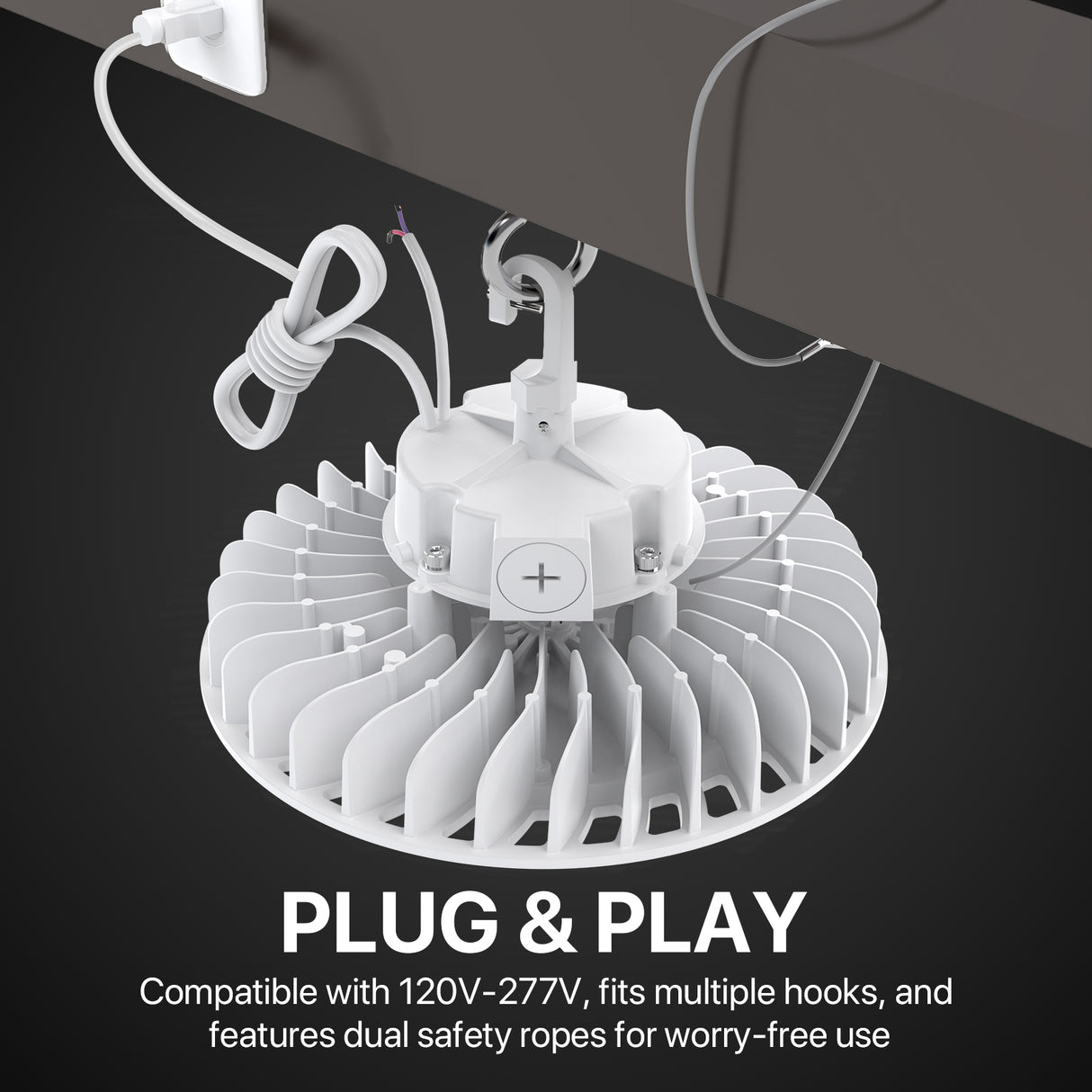Hyperlite White Hero Series High Bay Light - Plug and Play