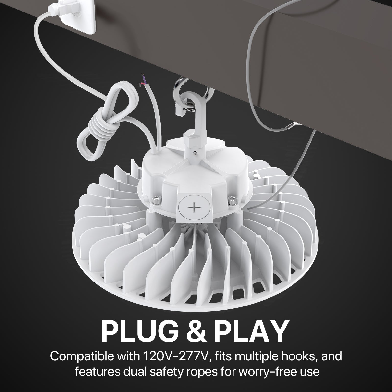 Hyperlite White Hero Series High Bay Light - Plug and Play