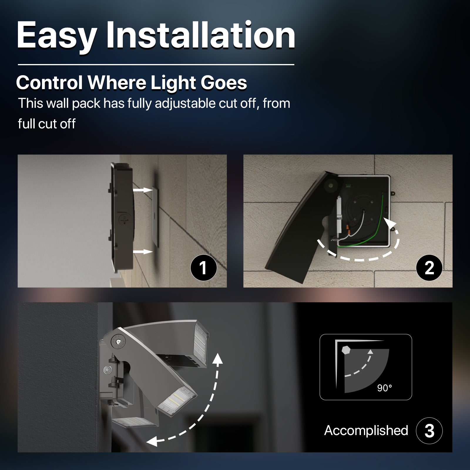 Hyperlite Wall Pack Light easy installation guide