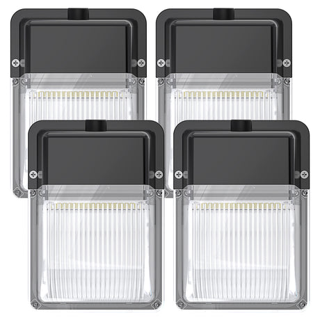 LED Mini Wall Pack Light with Photocell, Bronze, 3600 lumens, 5000K, AC 120V