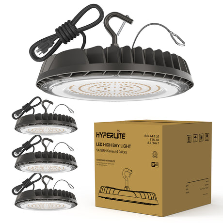 Luz de bahía alta Hyperlite - Serie Saturn - 100W/150W/200W, 5000K, 120V SOLAMENTE 