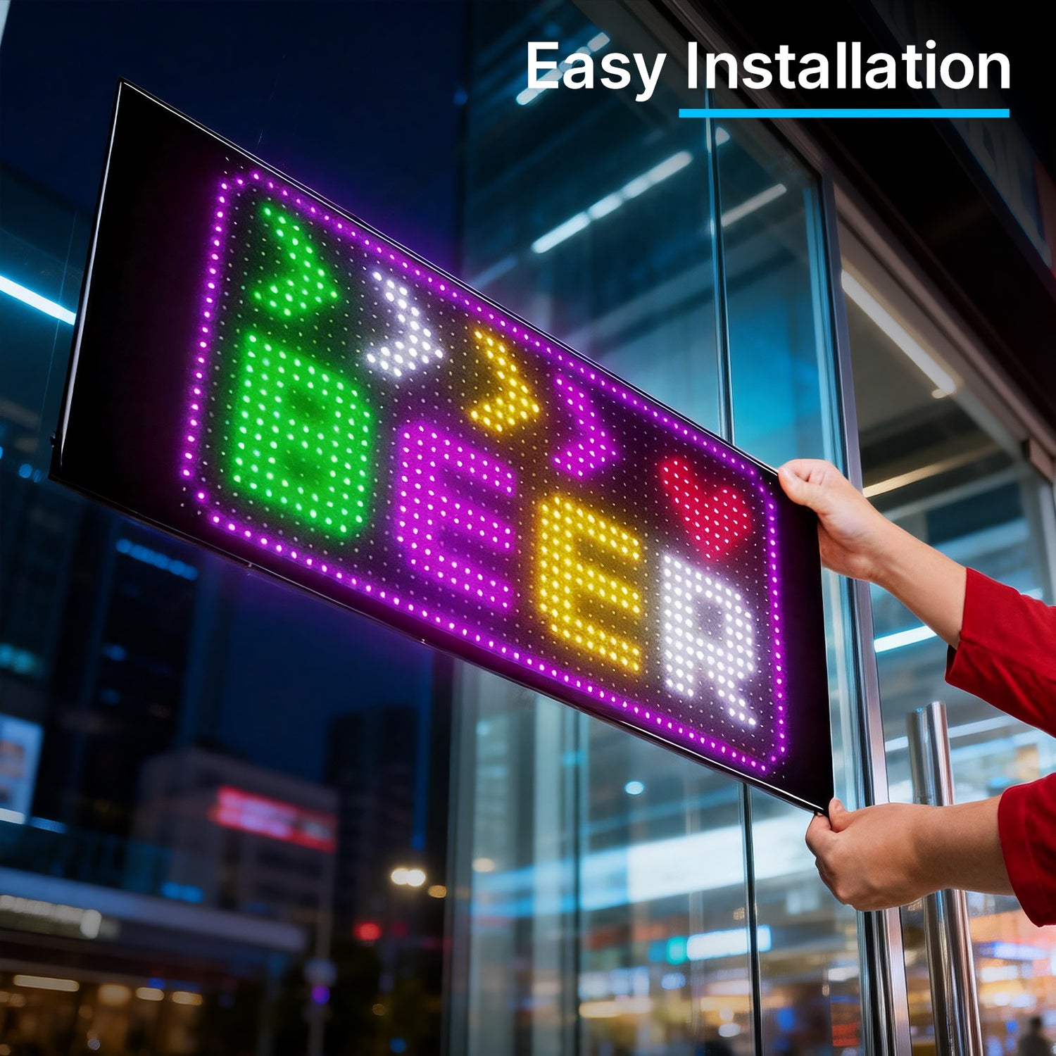 Large Programmable Led Sign Programmable LED Sign | Bendable Creative Display – Hyperlite