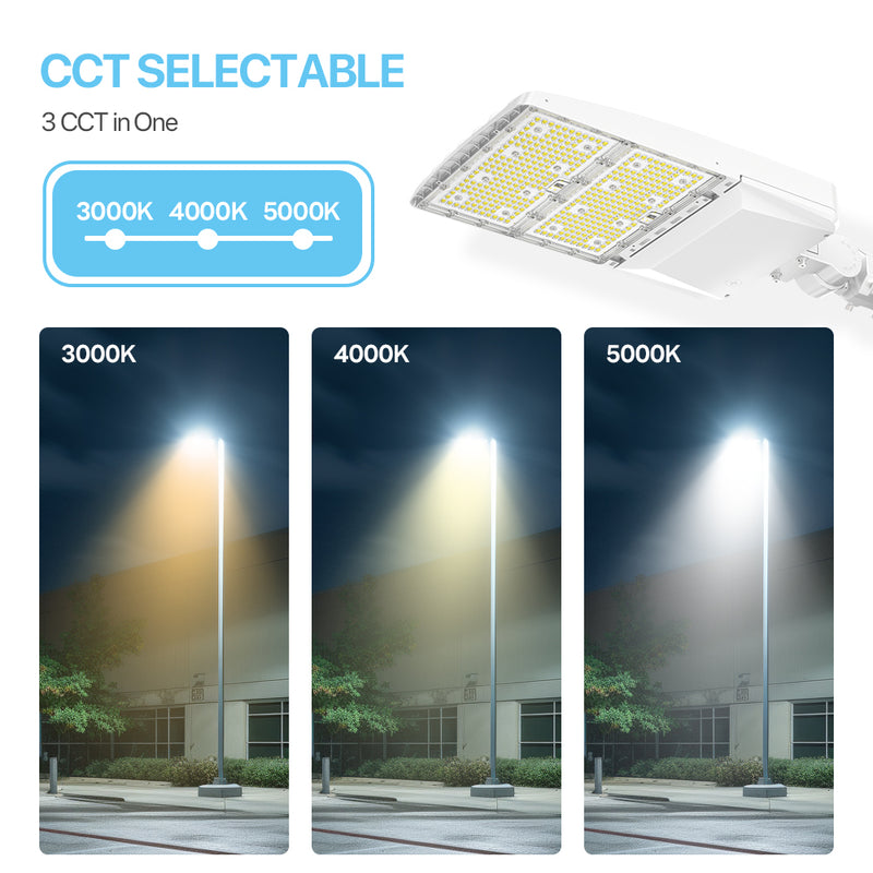 XALH Series Parking Lot Light with Selectable CCT options (3000K-5000K)