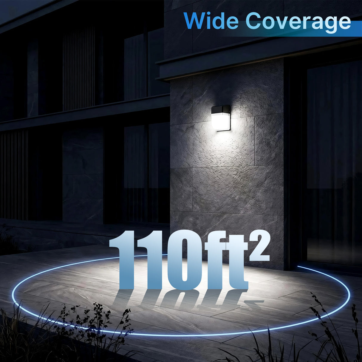 Mini paquete de luz LED de pared con fotocélula, 3450 lúmenes, CA 120 V