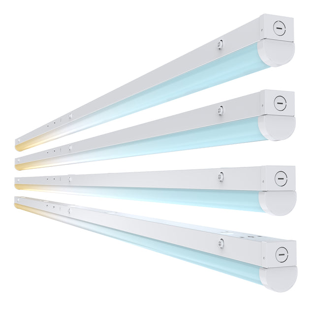Hyperlite 8FT LED linear strip light fixture, selectable CCT and wattage, warm and cool light.