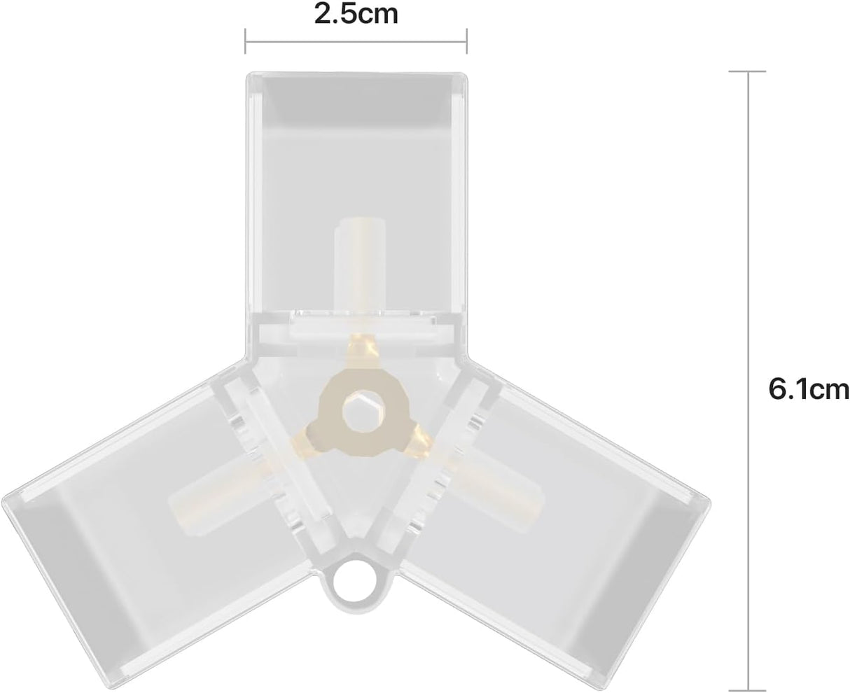 Hyperlite 120° Y Connector Hexagon LED Lights Connectors Gen 2 Hexagon LED Lights 2 Pack