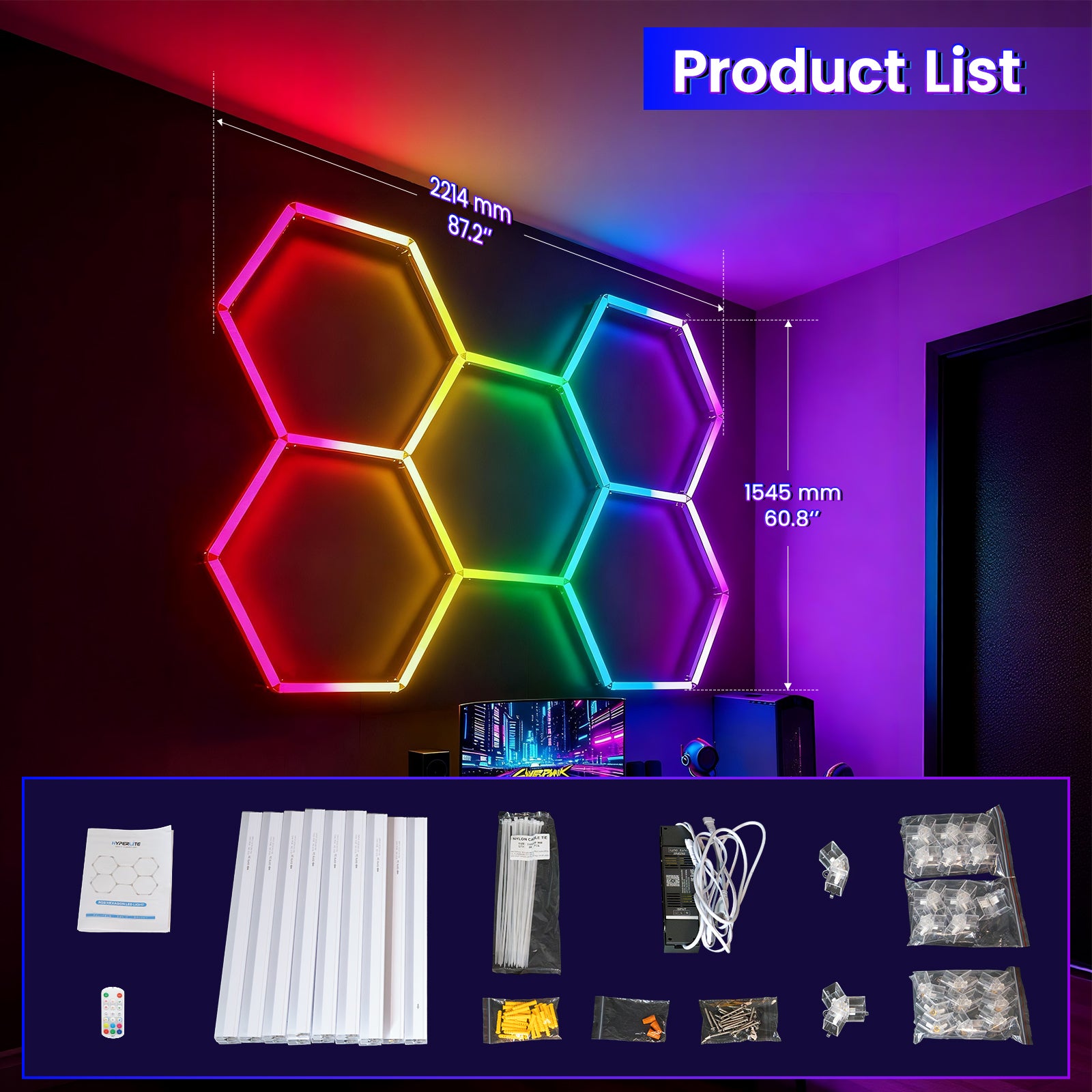 RGB Hexagon LED Lights