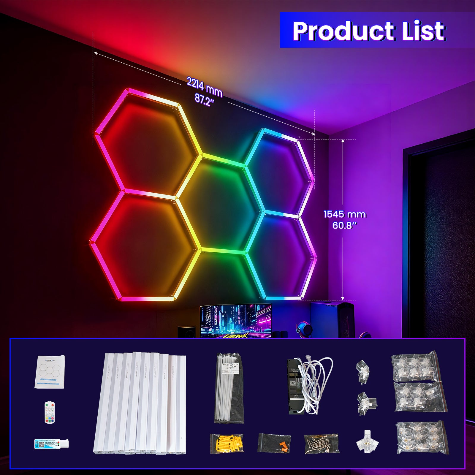 RGB Hexagon LED Lights