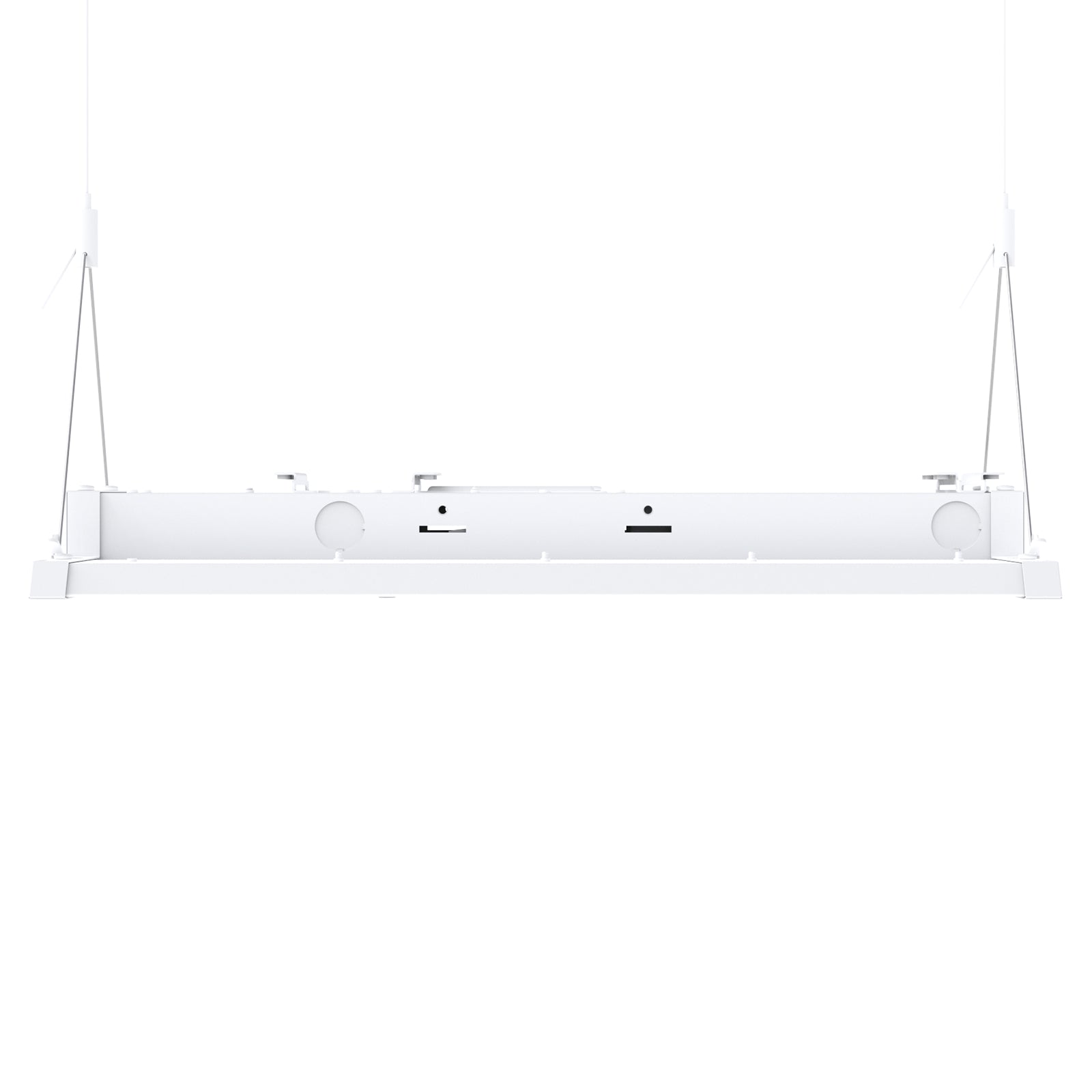 White linear high bay LED light fixture for warehouse