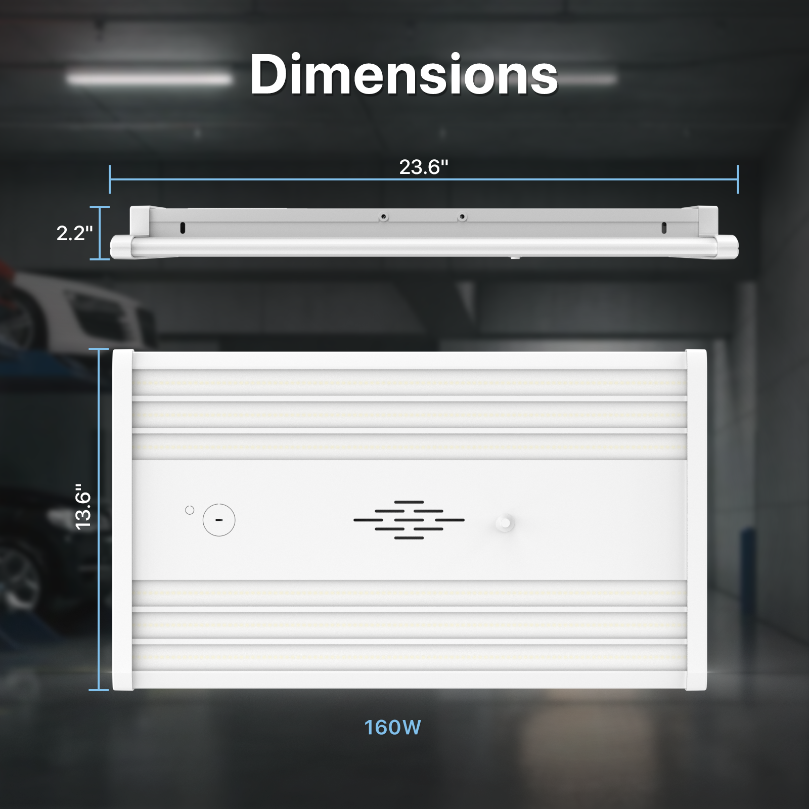 Hyperlite Will series LED high bay light dimensions and different lumen values