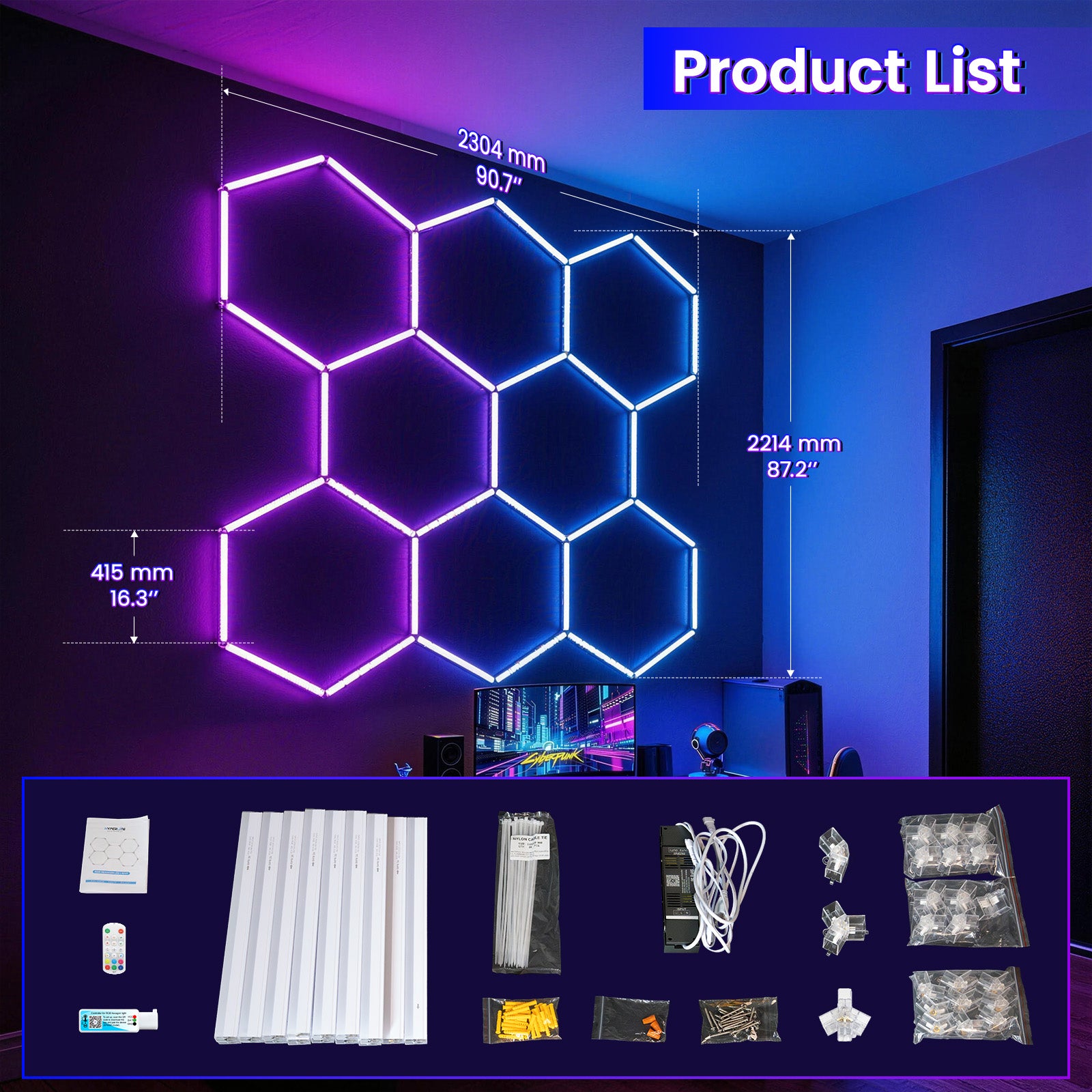 RGB Hexagon LED Lights