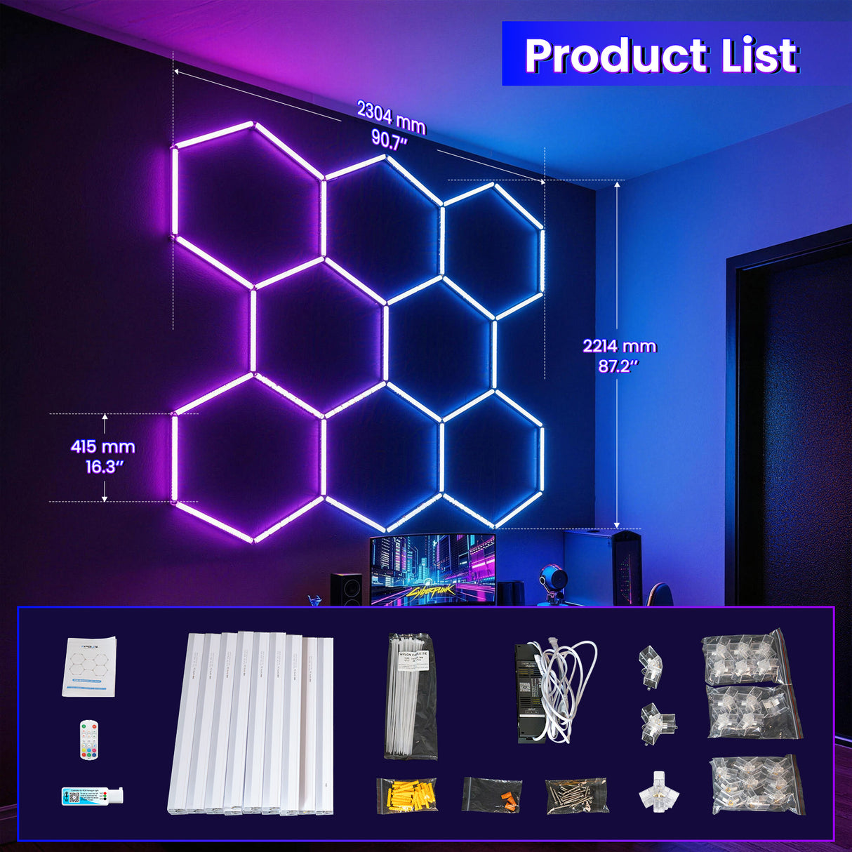 RGB Hexagon LED Lights