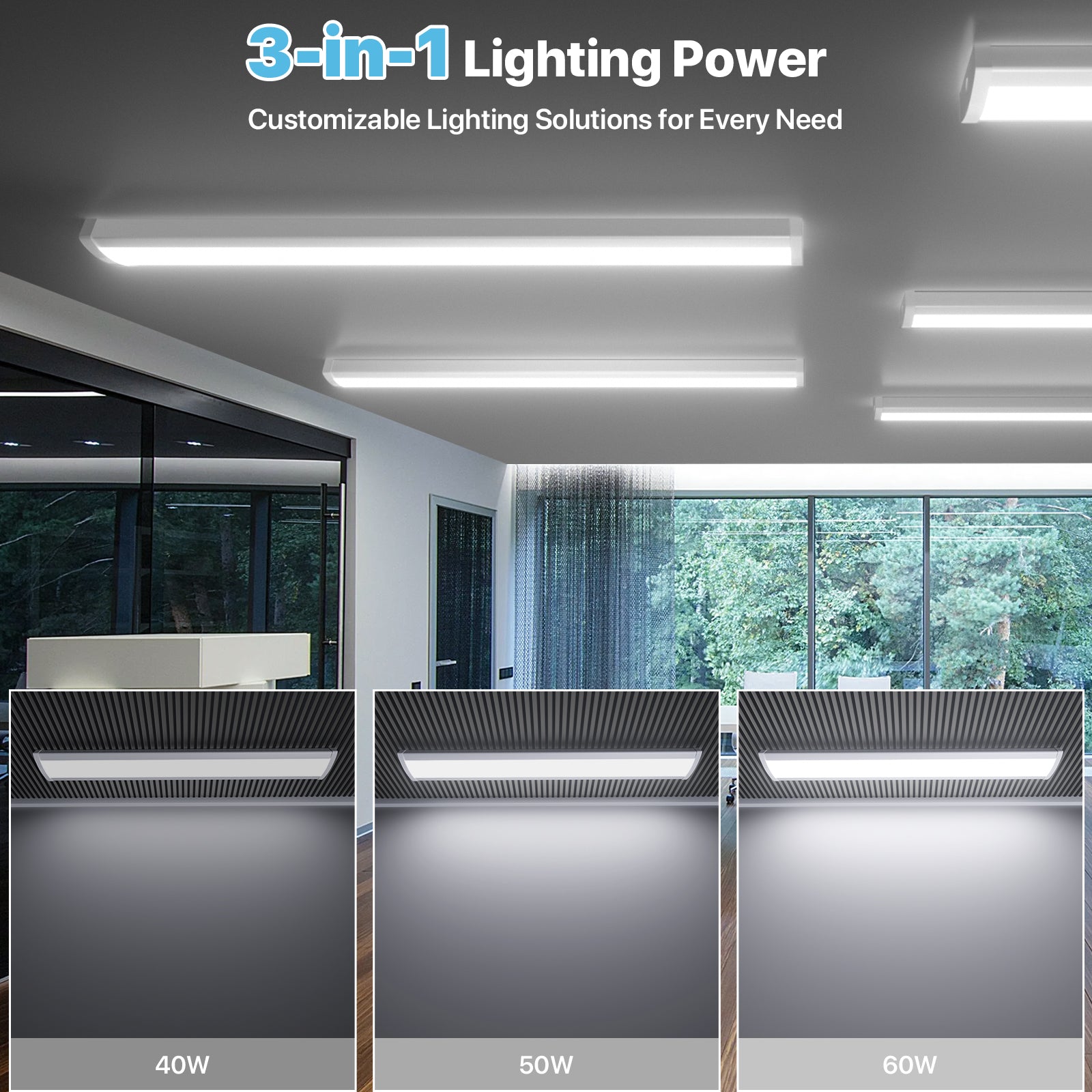 Hyperlite 4FT LED Wraparound Light - 3-in-1 Lighting Power