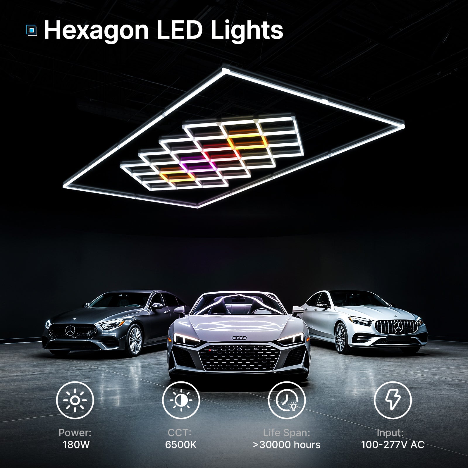 Hexagon LED light
