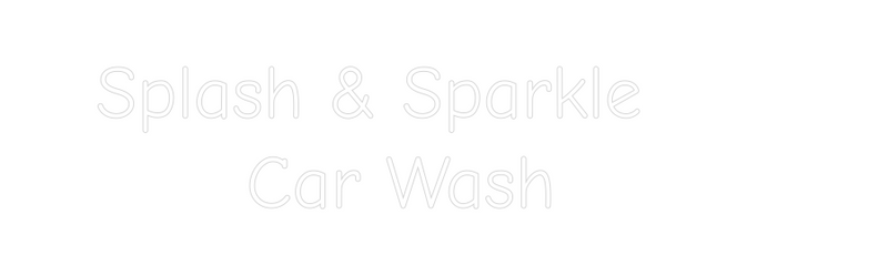 Splash & Sparkle Car Wash neon sign