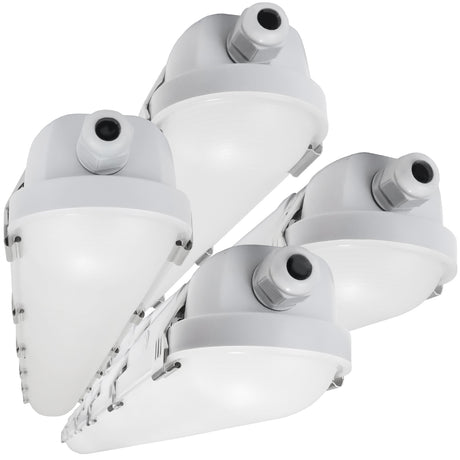 You can choose to purchase four vapor light fixtures to cover a larger space