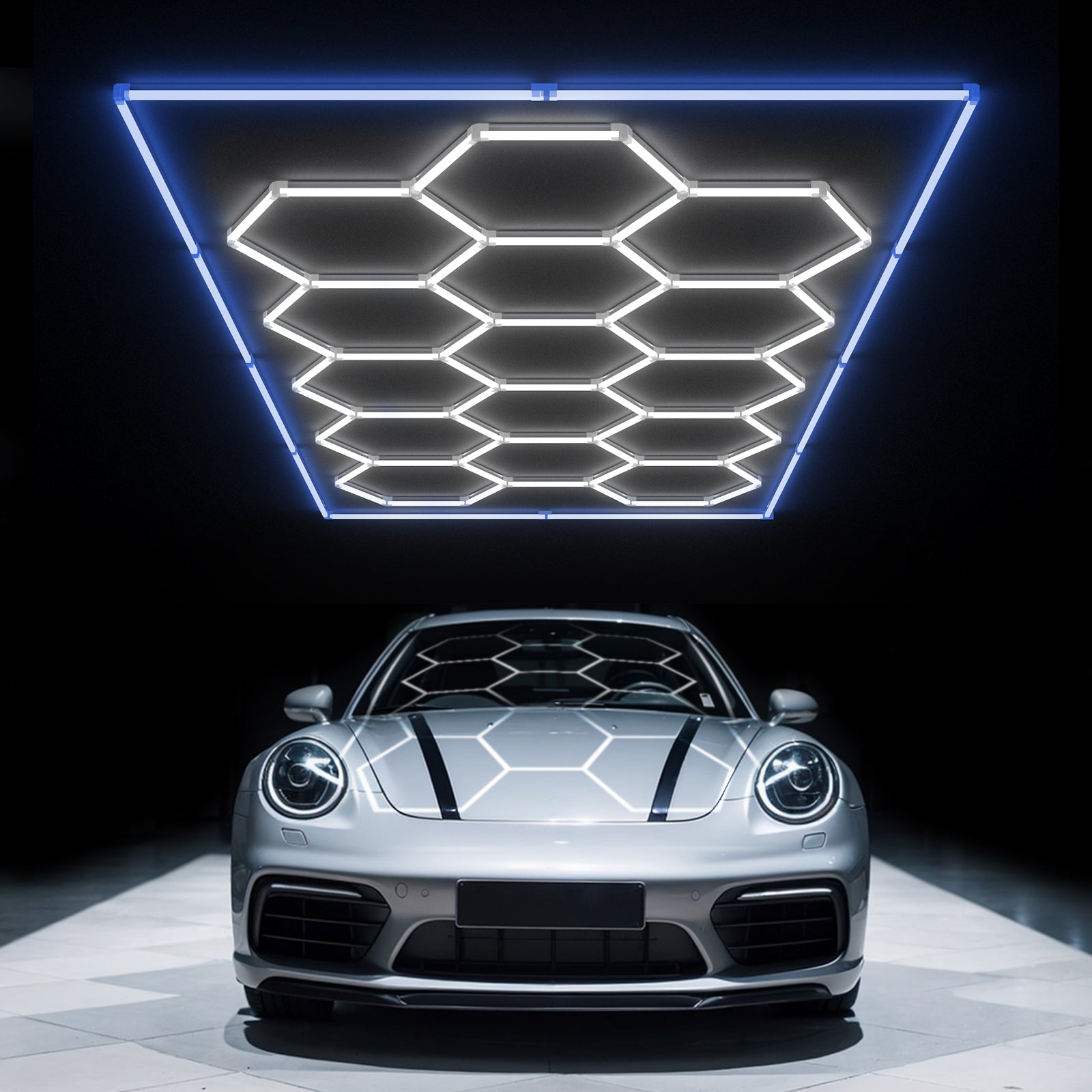 Hexagon garage lights