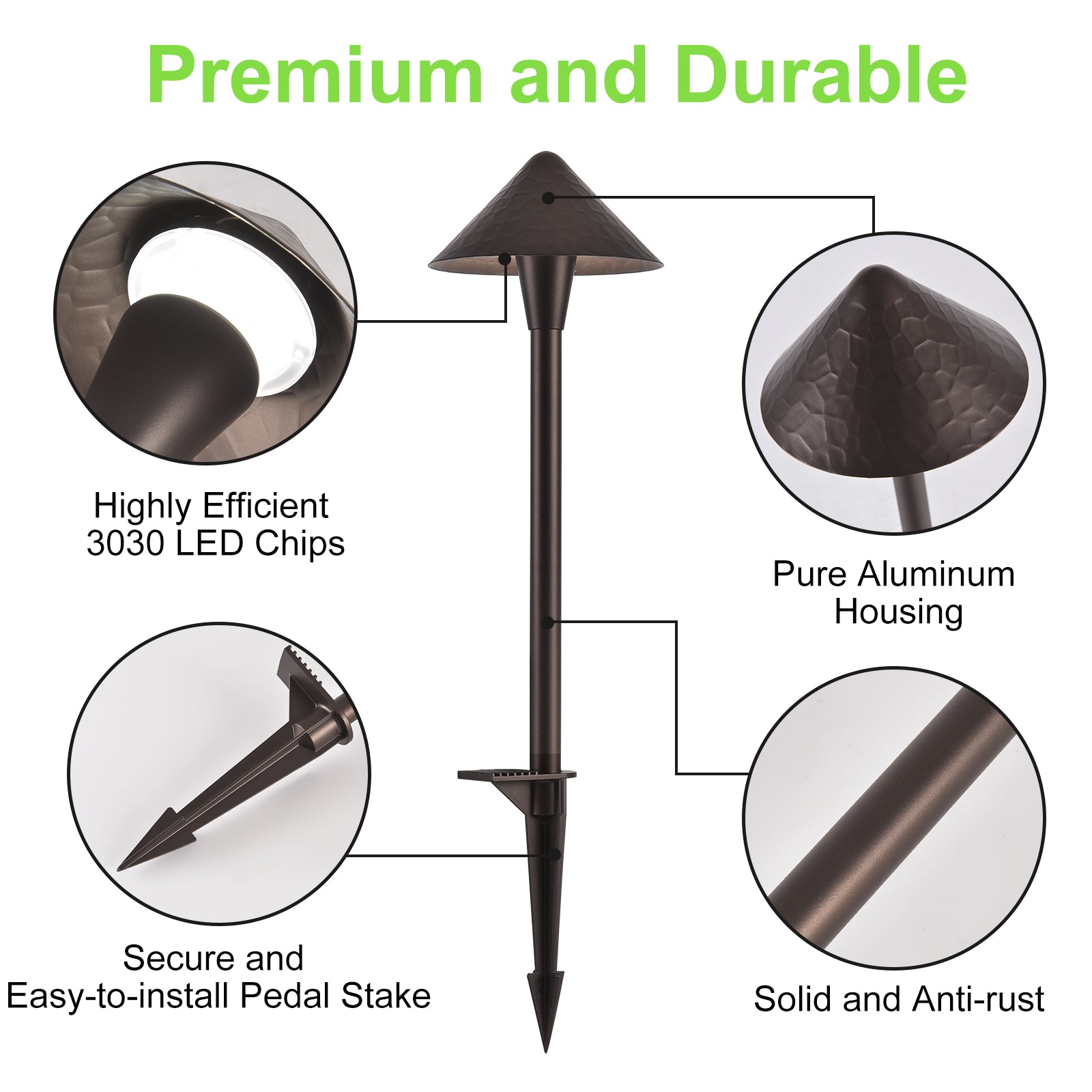 Glitgate pathway lights - Durable construction and components