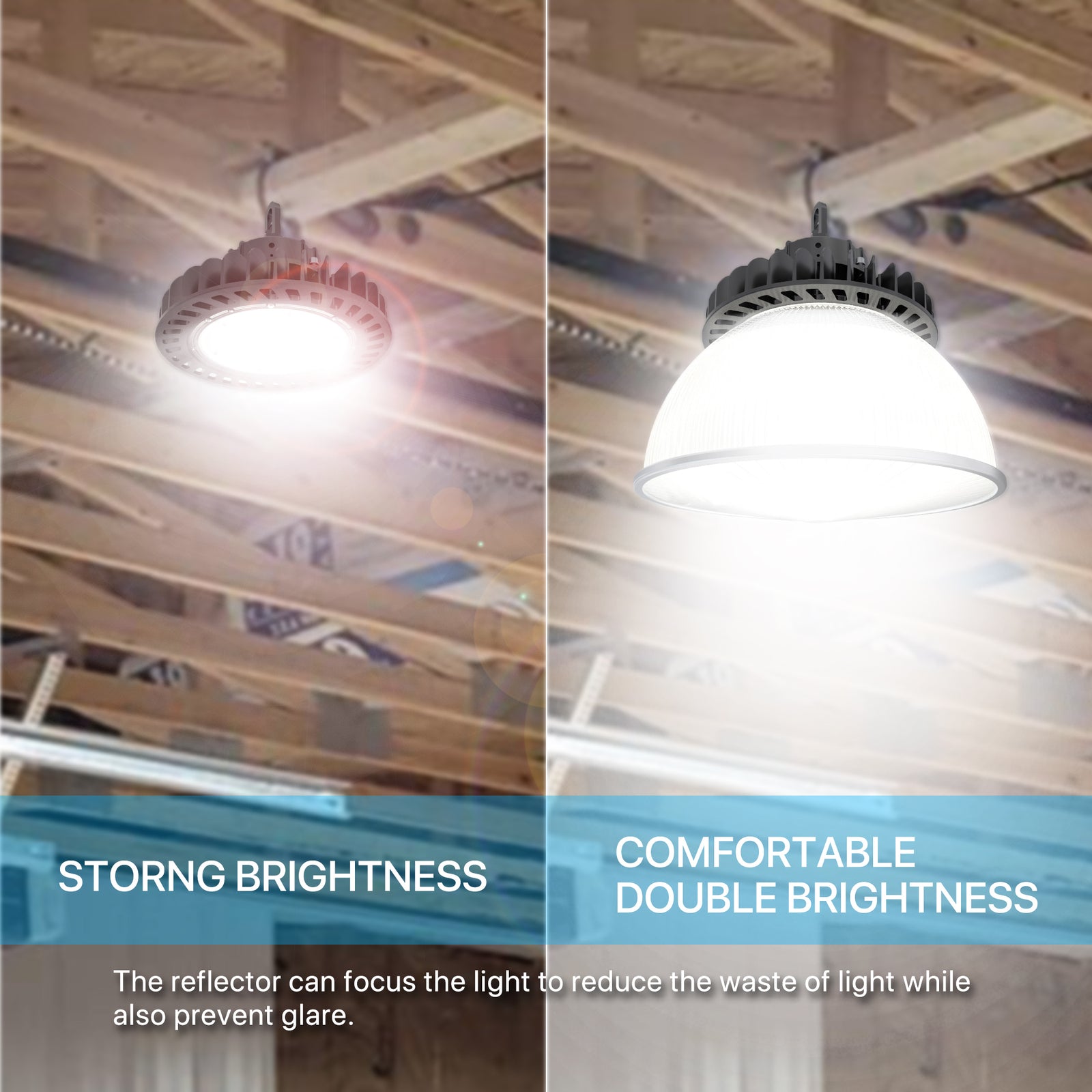 LED High Bay Shop Light with Acrylic Reflector: Strong and Comfortable Brightness