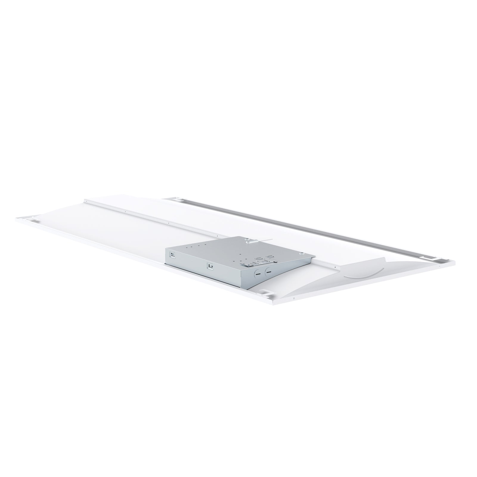 LED Troffer Light fixture with internal components