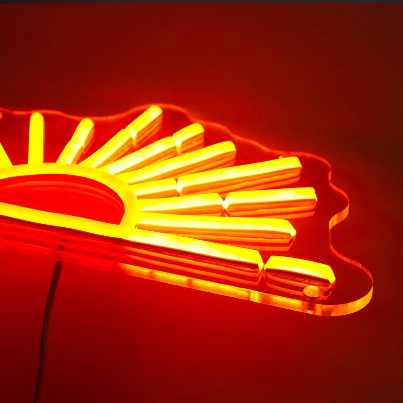 Neon sunrise LED light fixture