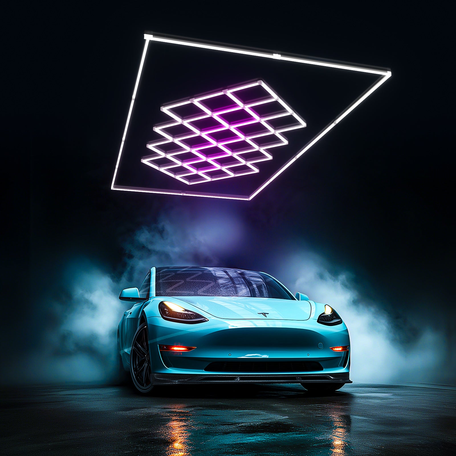 Hexagon LEDs with border frame