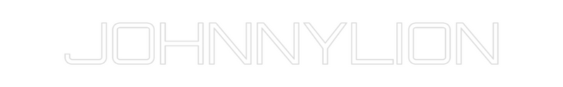 JOHNNYLION neon sign outline