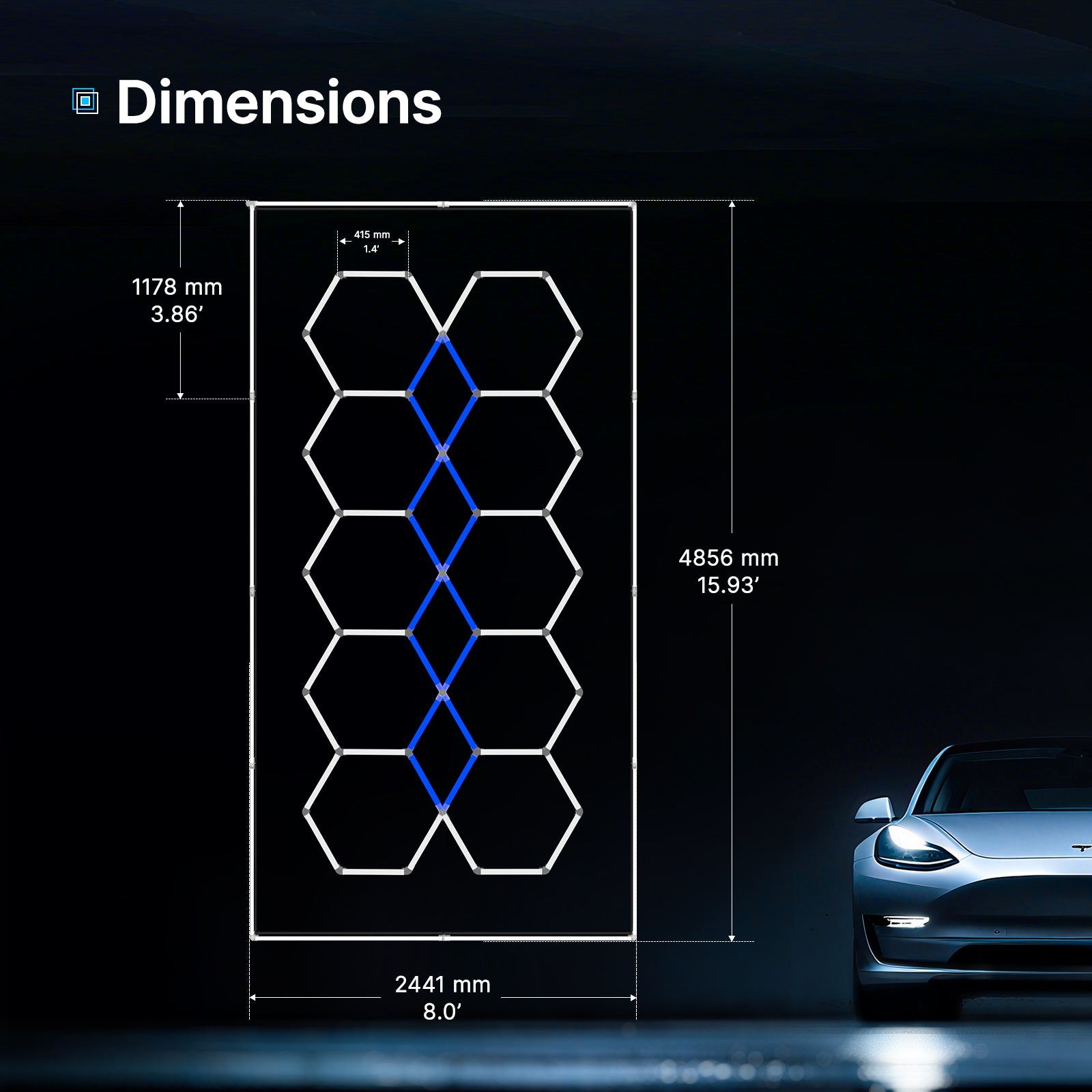 8x15ft bordered light