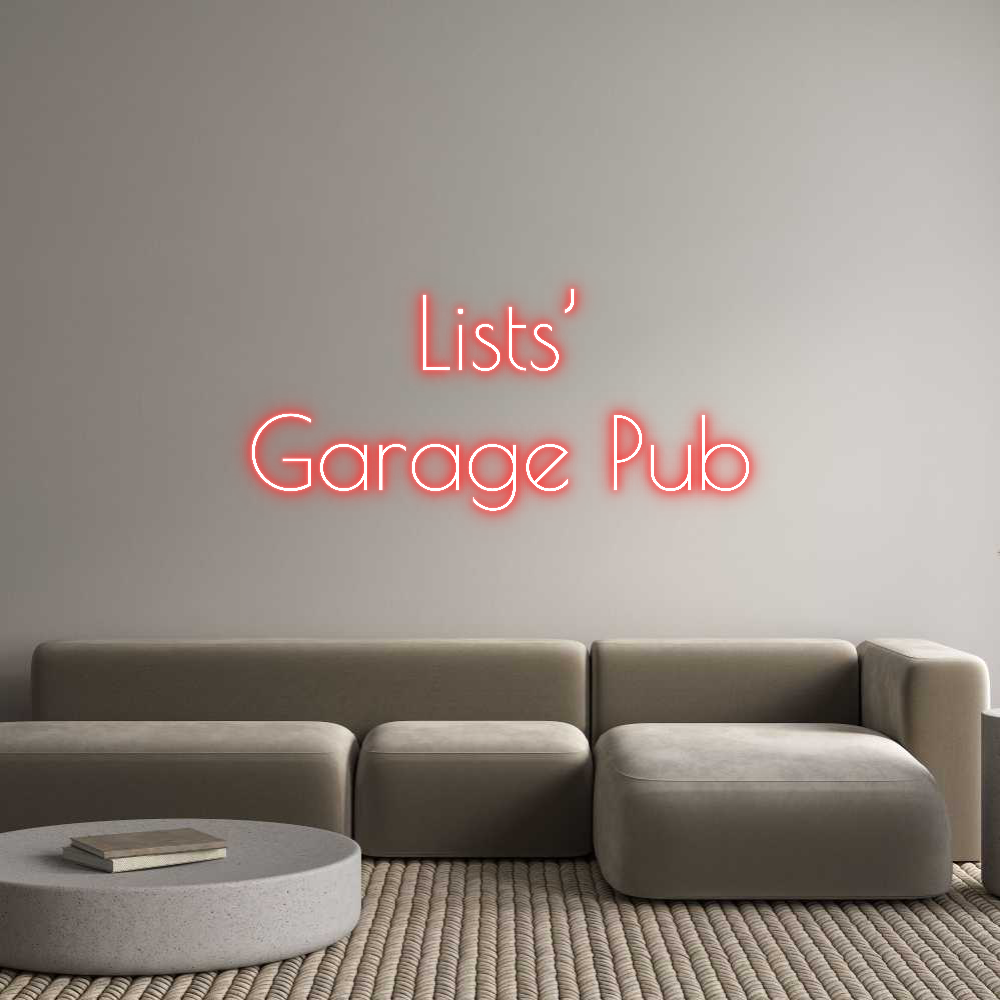 Custom Neon Light Lists’
Garag...