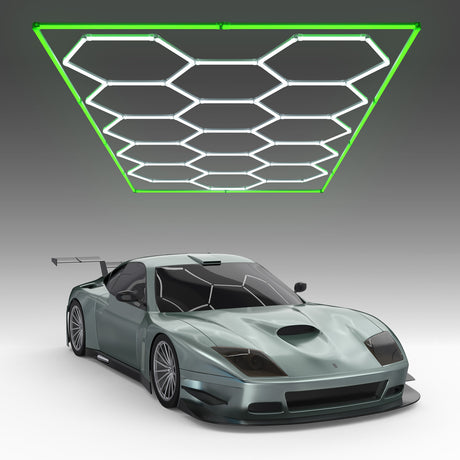 Hexagon led lights - green