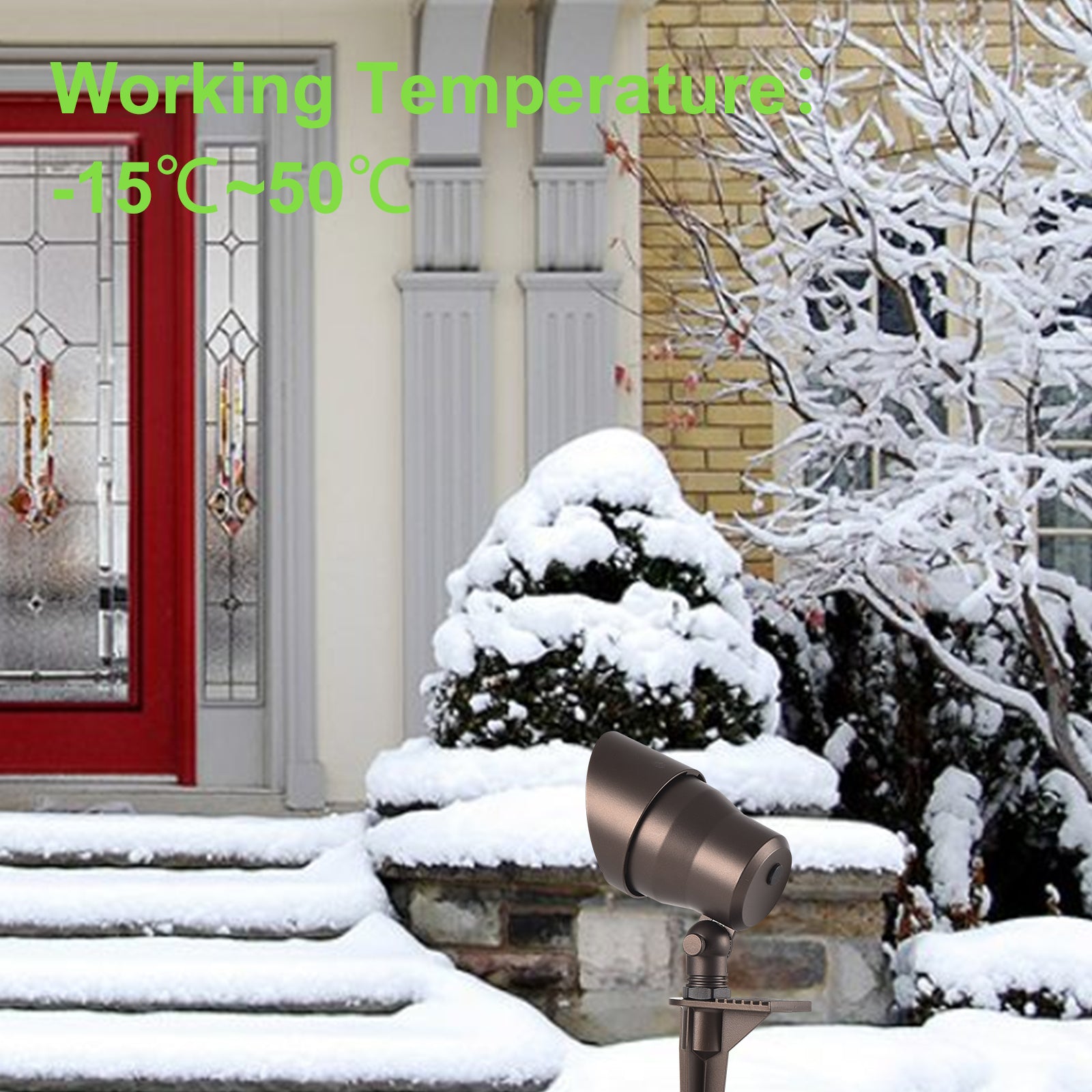 Landscape spotlight in winter -15℃ to 50℃ working temperature