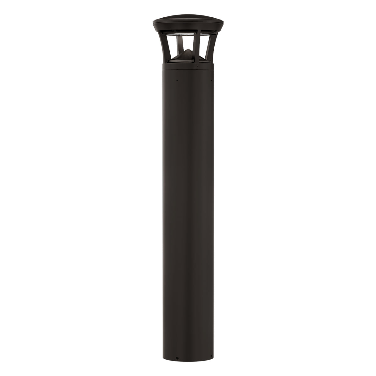 LED bollard light with crowned top for landscape and walkway illumination