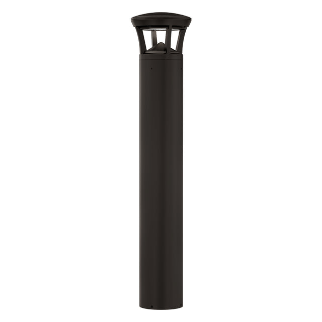 LED bollard light with crowned top for landscape and walkway illumination